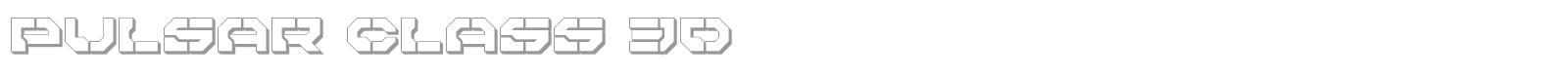 Pulsar Class font preview
