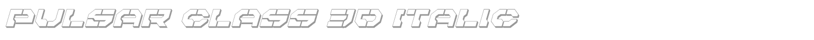 Pulsar Class font preview
