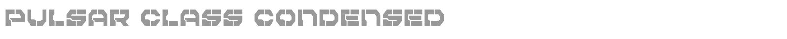 Pulsar Class font preview