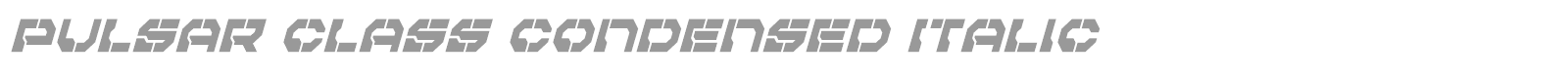 Pulsar Class font preview
