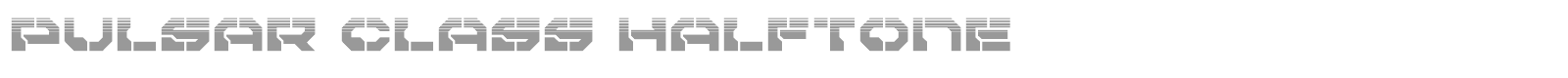 Pulsar Class font preview