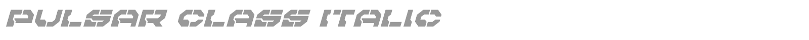 Pulsar Class font preview