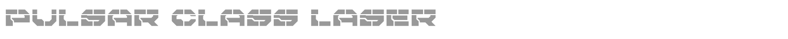 Pulsar Class font preview