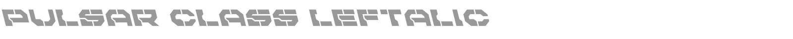 Pulsar Class font preview