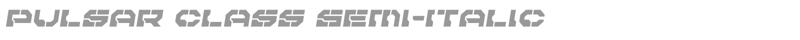 Pulsar Class font preview