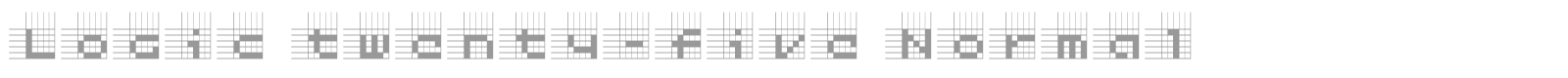 Logic Twenty-five font preview