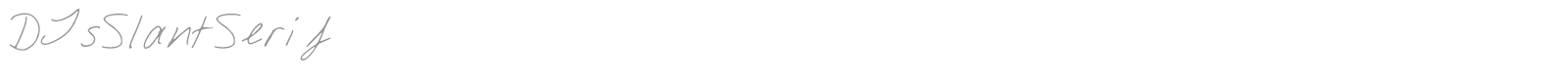DJs Slant Serif font preview