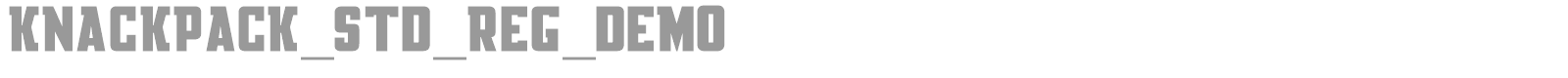 Knackpack Std font preview