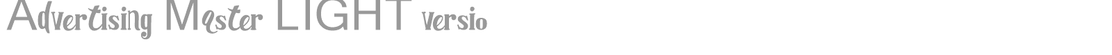Advertising Master font preview