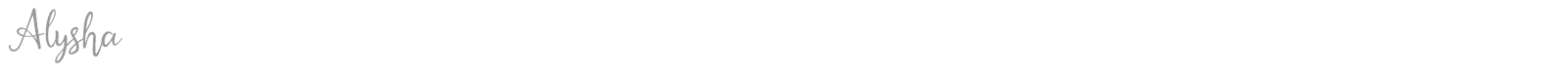 Alysha font preview