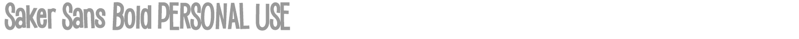 Saker Sans font preview