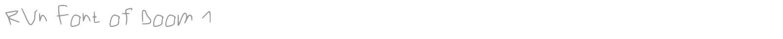 RVn Font of Doom 1 font preview