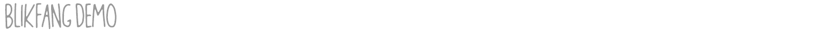 Blikfang font preview