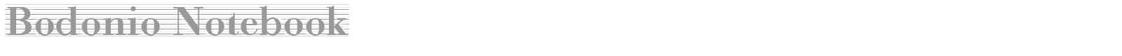 Bodonio Notebook font preview