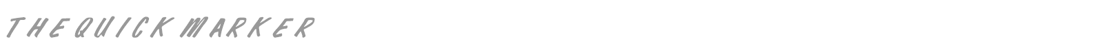 The Quick Marker font preview