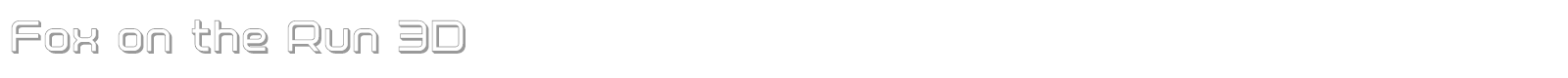 Fox On The Run font preview