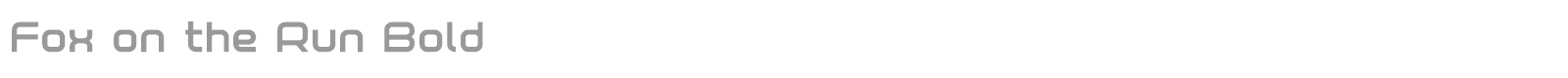 Fox On The Run font preview