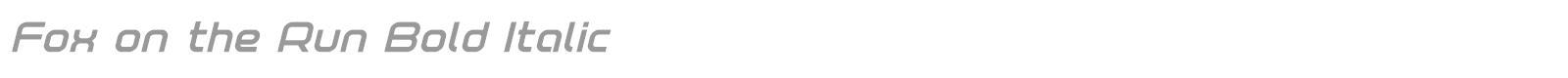 Fox On The Run font preview
