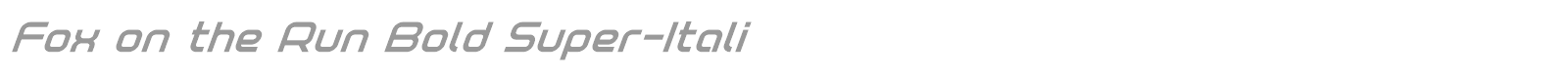 Fox On The Run font preview