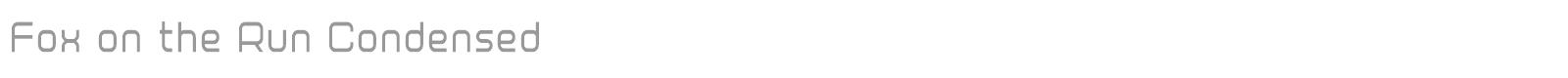 Fox On The Run font preview
