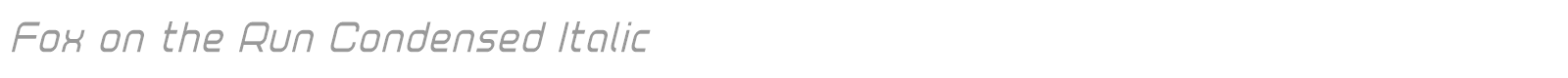 Fox On The Run font preview