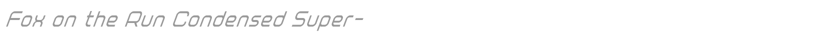 Fox On The Run font preview