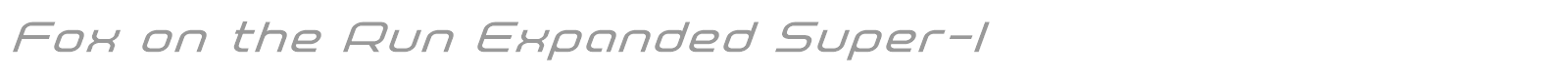 Fox On The Run font preview