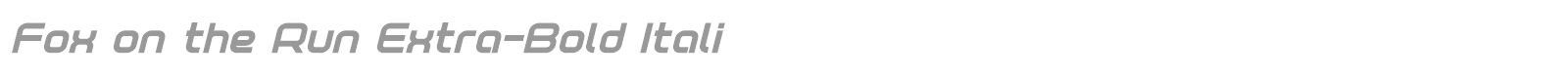 Fox On The Run font preview