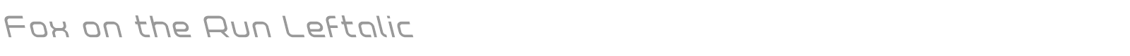 Fox On The Run font preview