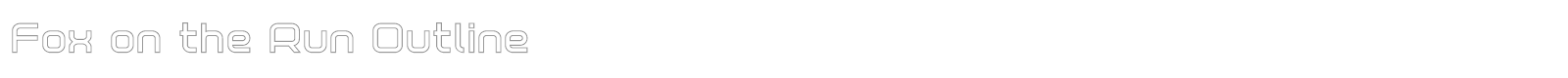 Fox On The Run font preview