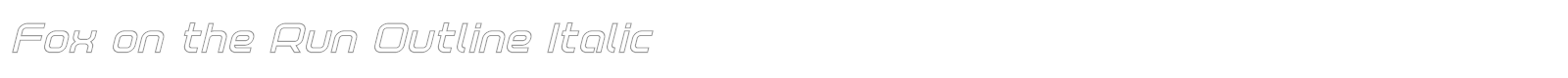 Fox On The Run font preview