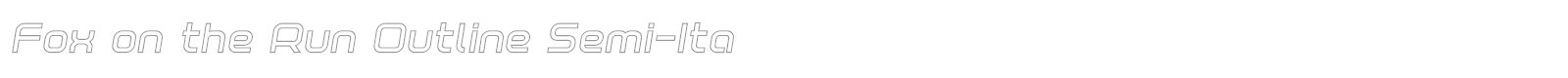 Fox On The Run font preview