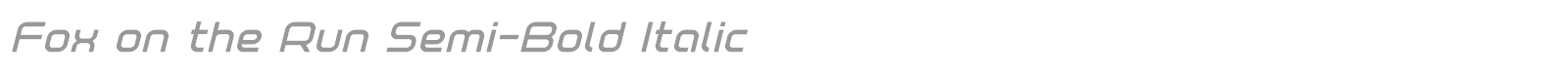 Fox On The Run font preview