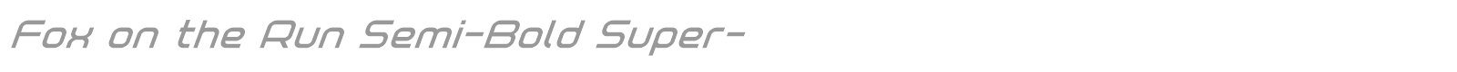 Fox On The Run font preview