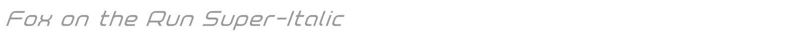 Fox On The Run font preview
