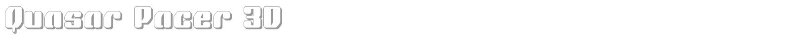 Quasar Pacer font preview