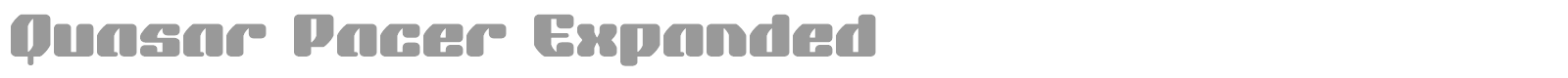 Quasar Pacer font preview