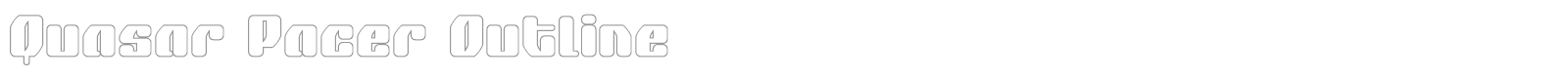 Quasar Pacer font preview