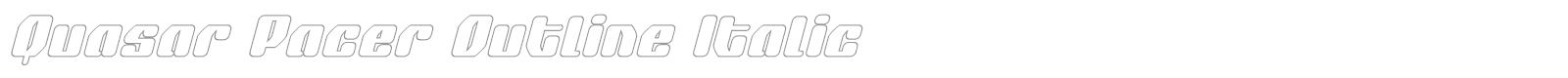 Quasar Pacer font preview