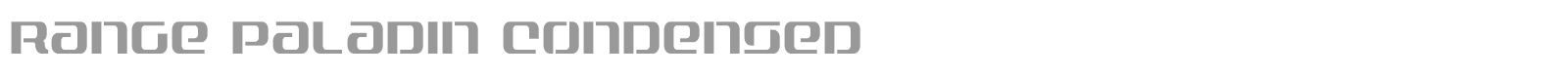 Range Paladin font preview