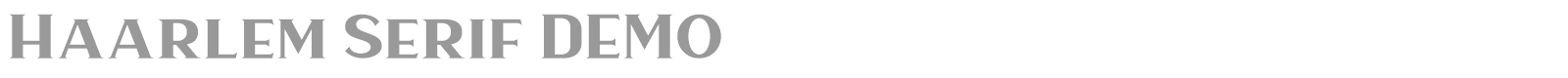 Haarlem Serif font preview