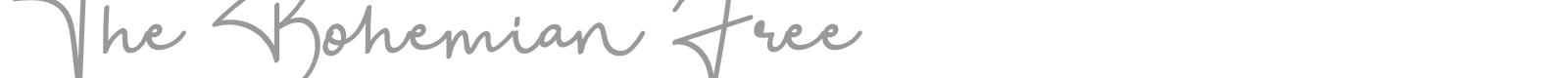 The Bohemian font preview