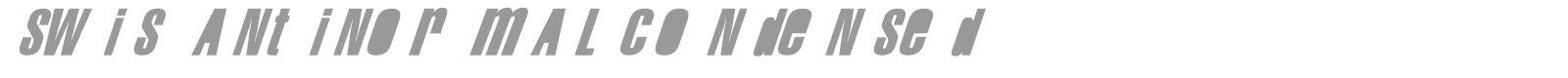 Swis AntiNormal font preview