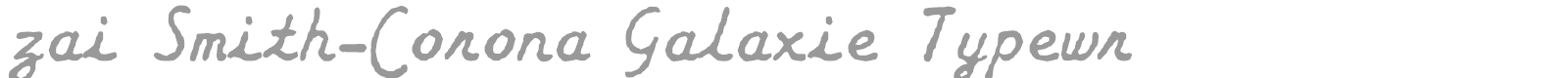 zai Smith-Corona Galaxie Typewriter font preview