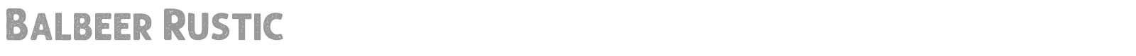Balbeer font preview
