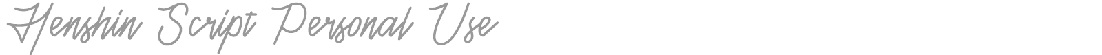 Henshin Script font preview