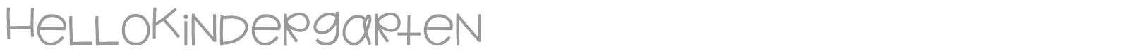 Hello Kindergarten font preview