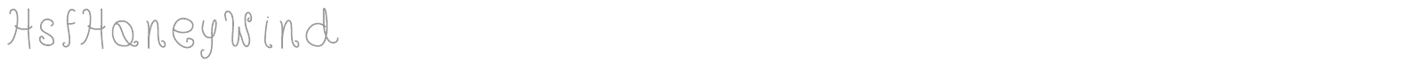 Hsf Honey Wind font preview