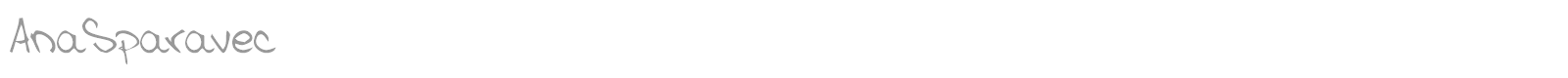 Ana Sparavec font preview