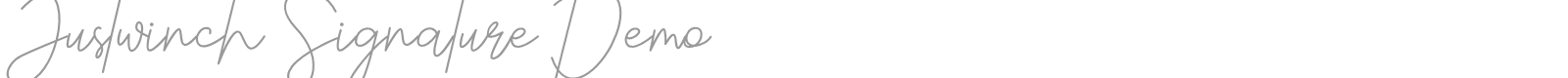 Justwinch Signature font preview